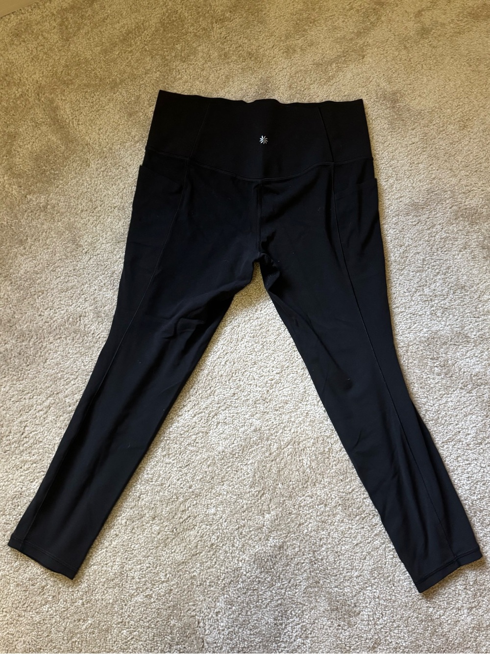 Athleta Black High-Waist Women's Active Leggings - Picture 3 of 6